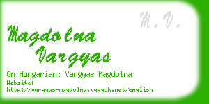 magdolna vargyas business card